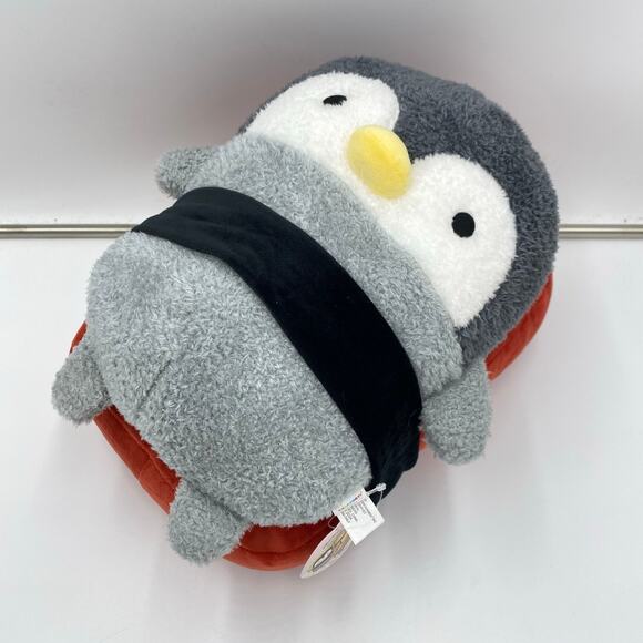 Takashoji X Round One 14" Penguin Strapped Tuna Sushi Plush NWT - Picture 1 of 5